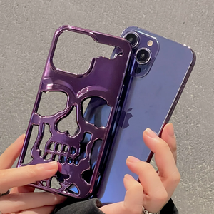iphone new electroplating unique skull phone case