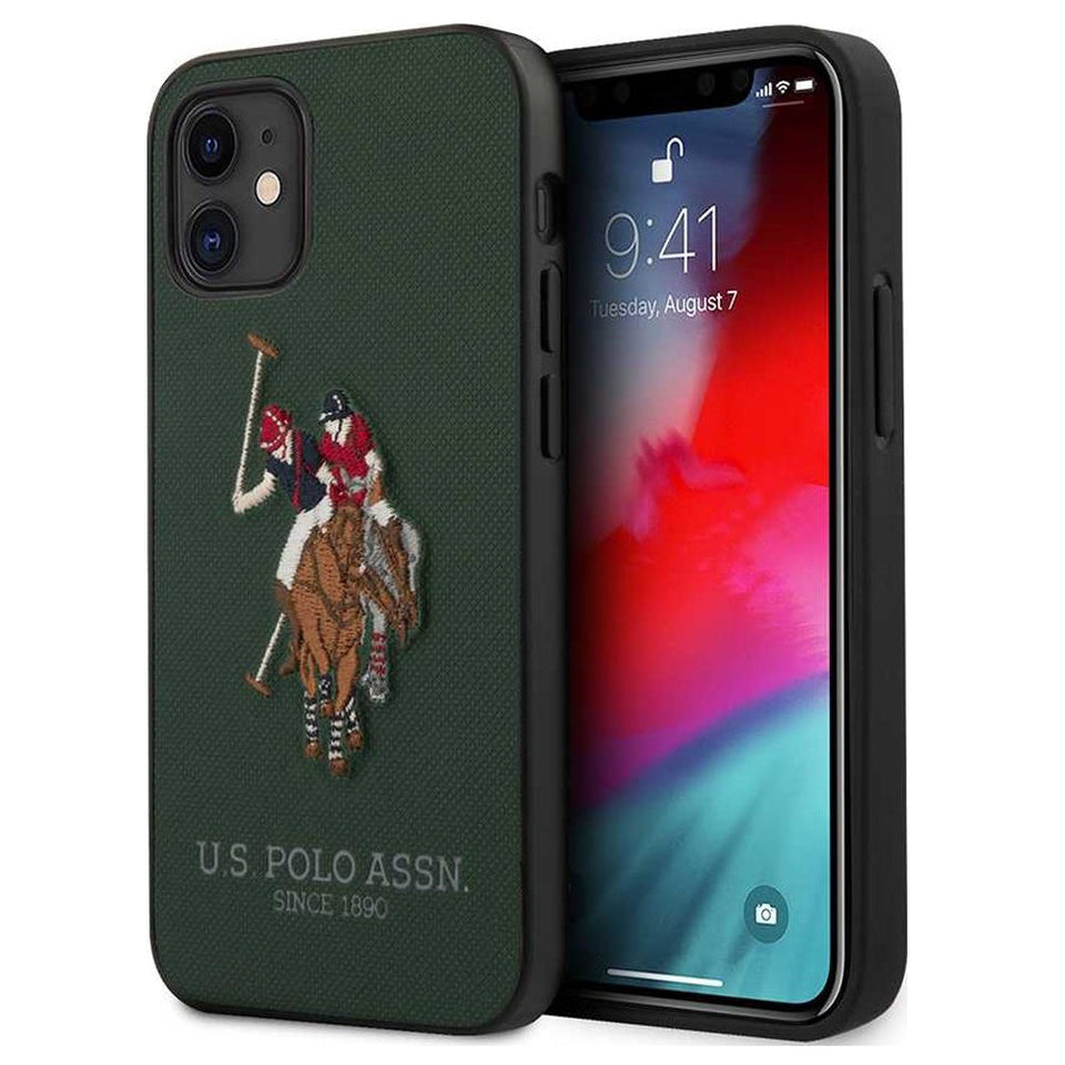 U.S. Polo Assn. Polo Embroidery Case For iPhone 13 Series ( Green ) freeshipping - Frato
