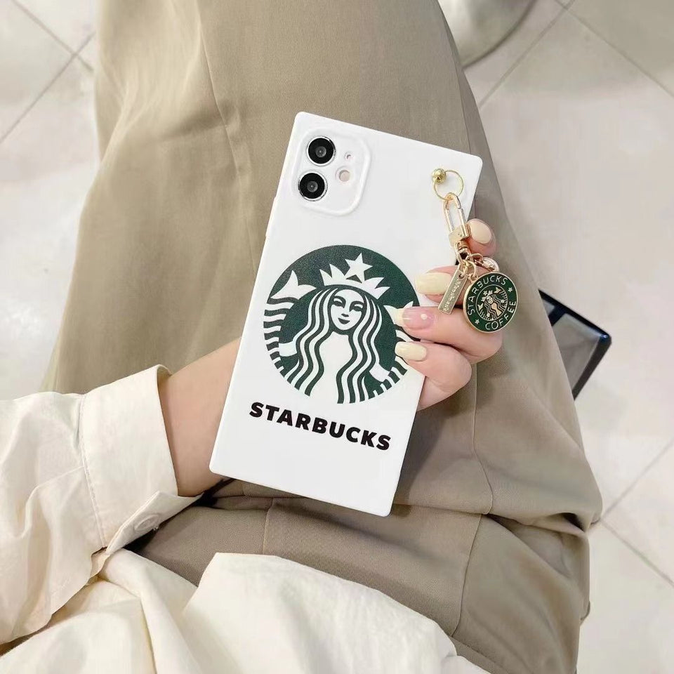 iPhone StarBucks Square Silicone Case Cover