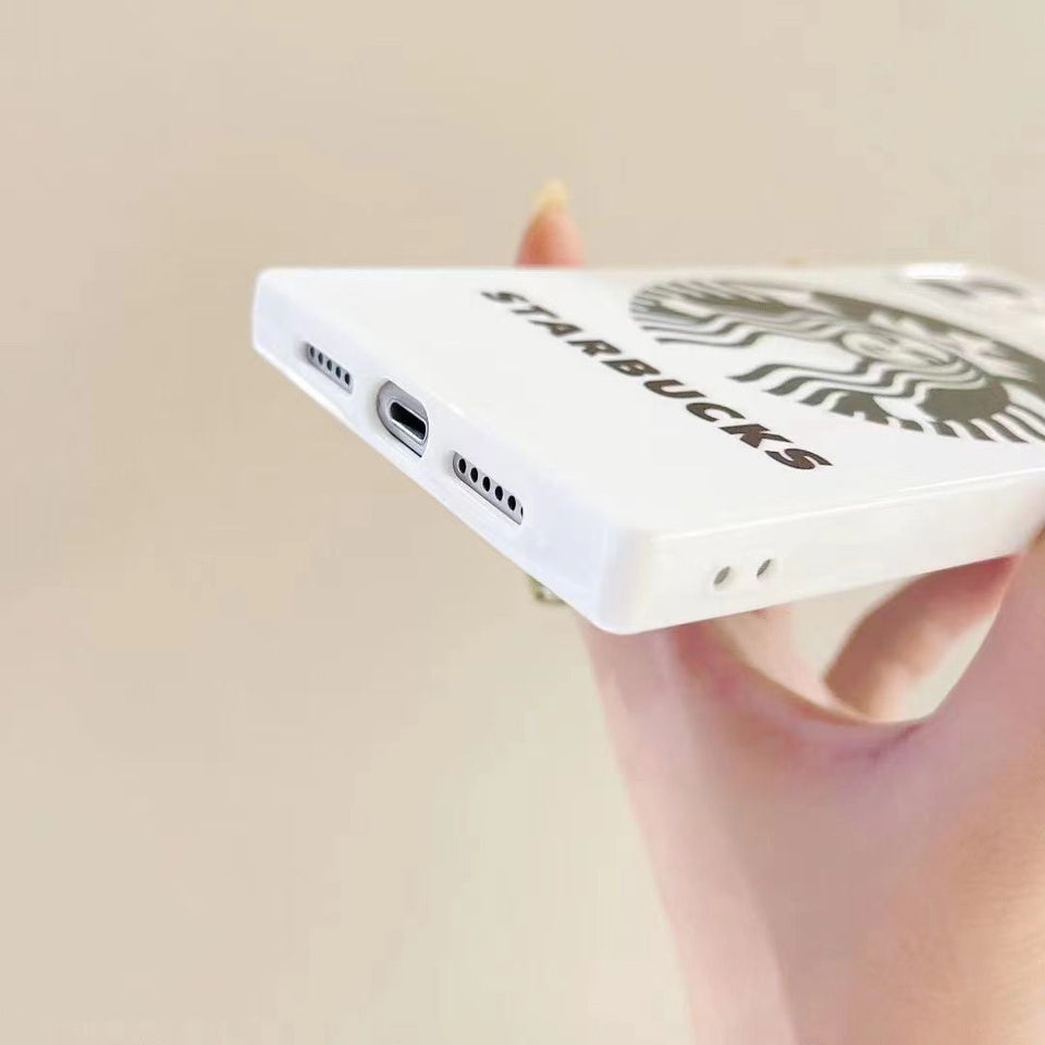 iPhone StarBucks Square Silicone Case Cover