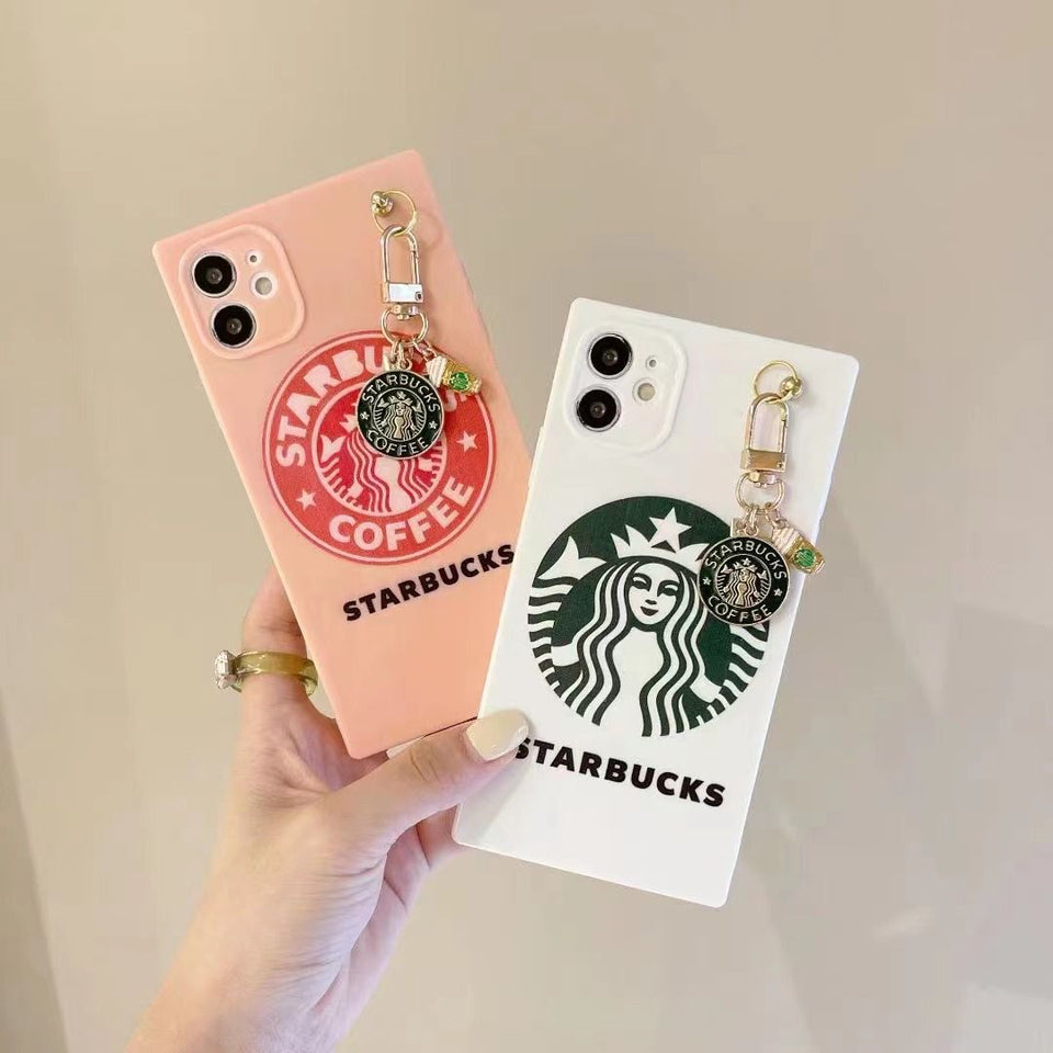 iPhone StarBucks Square Silicone Case Cover