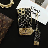 Luxury Brand Shiny iPhone Case with Chain