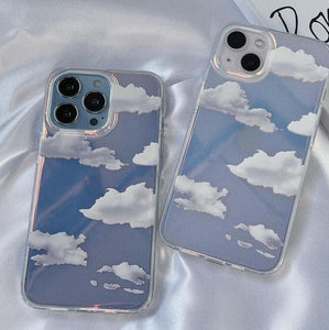 iPhone 16 Series Cloud Glaze Holographic Case Cover