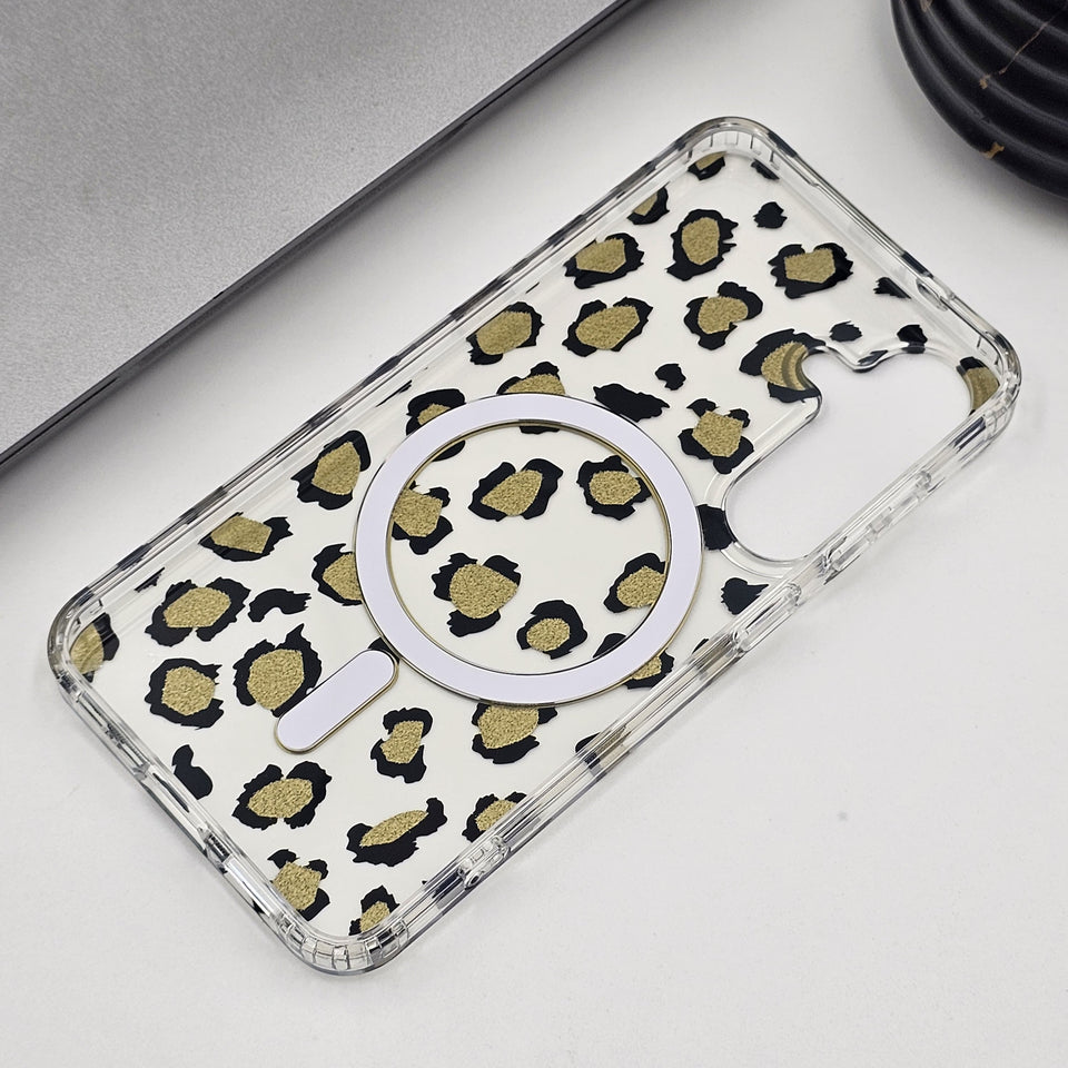 Samsung Galaxy S24 Leopard Pattern Case With Magsafe