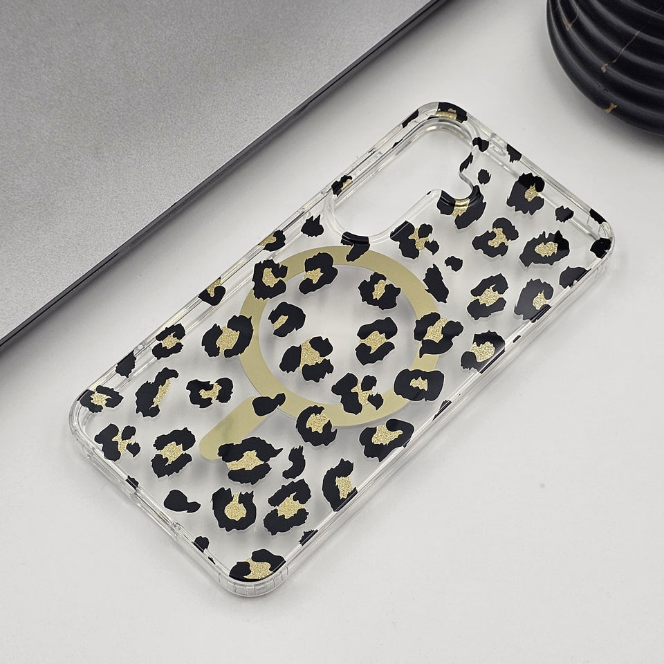 Samsung Galaxy S24 Leopard Pattern Case With Magsafe