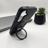 Samsung Galaxy S24 Carbon Fibre With Magnetic Magsafe Ring Stand Case