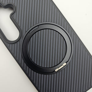 Samsung Galaxy S24 Carbon Fibre With Magnetic Magsafe Ring Stand Case