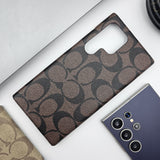 Samsung Galaxy S24 Ultra Luxury Brand Pattern CC PU Leather Case Cover