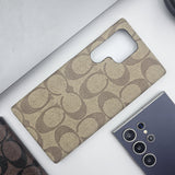 Samsung Galaxy S24 Ultra Luxury Brand Pattern CC PU Leather Case Cover