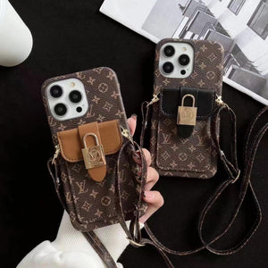 iPhone 16 Series Elegant Brand Case Lanyard Sling Cardholder Bag