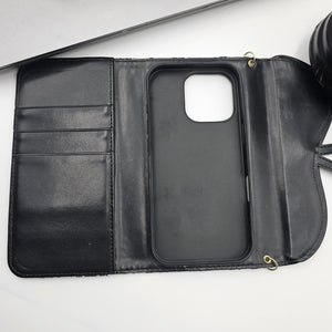 iPhone Luxury Brand CD Cardholder With Crossbody Sling Strap Case