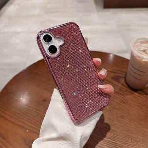 iPhone 16 Series Luxury Diamond Side Silicone Case