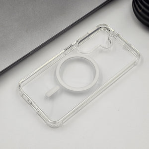 Samsung Galaxy S24 Magnetic Magsafe Transparent Case Charging Ring