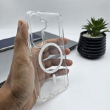 Samsung Galaxy S24 Magnetic Magsafe Transparent Case Charging Ring