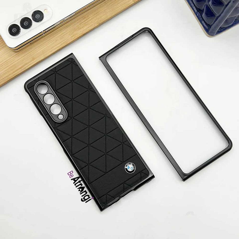 Samsung Galaxy Z Fold 4 Triangle Textured Case Cover with Camera Protection