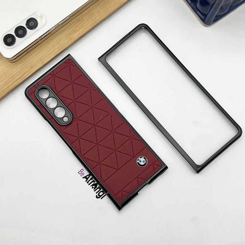 Samsung Galaxy Z Fold 4 Triangle Textured Case Cover with Camera Protection