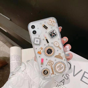 iPhone 16 Series CC Make Up Diamond TPU Transparent Case Cover