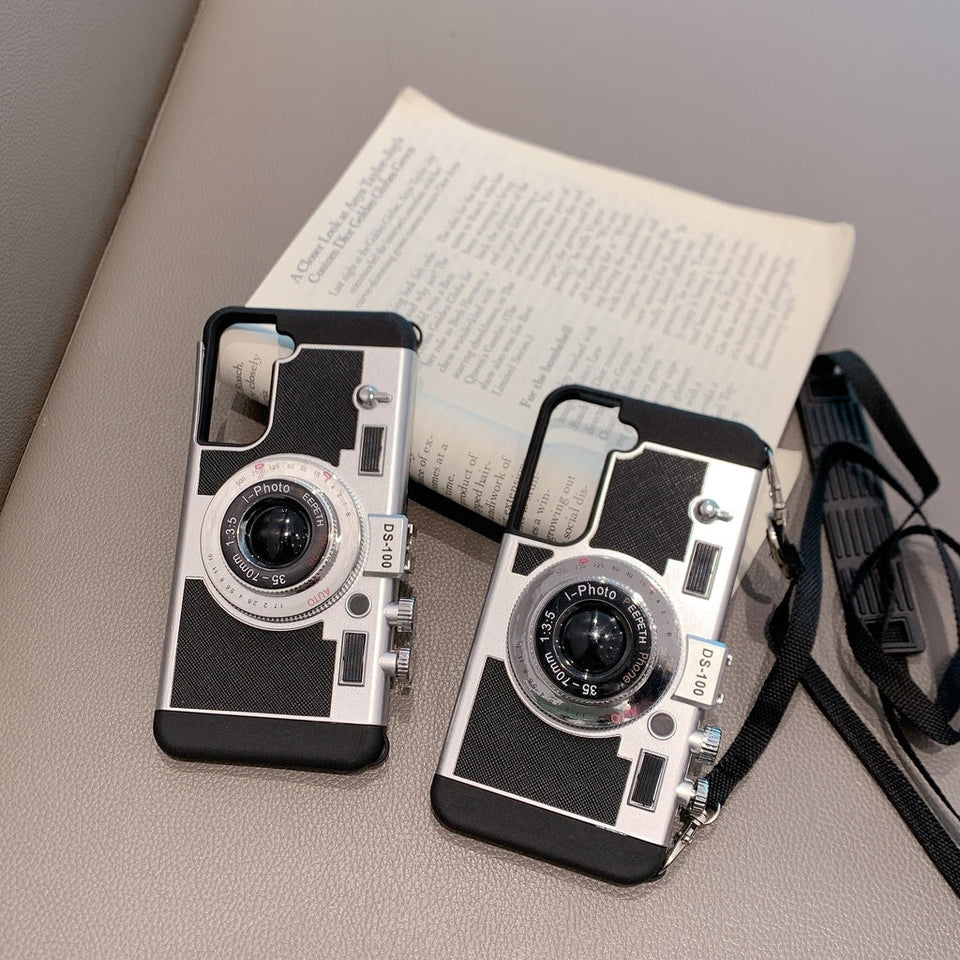 Samsung Galaxy S24 3D Retro Vintage Camera Case Cover