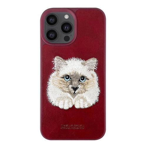 iphone luxury santa barbara leather savana series cat back cover