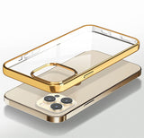 iPhone 16 Series Crystal Clear Chrome Electroplated Bumper Case Cover