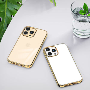 iPhone 16 Series Crystal Clear Chrome Electroplated Bumper Case Cover