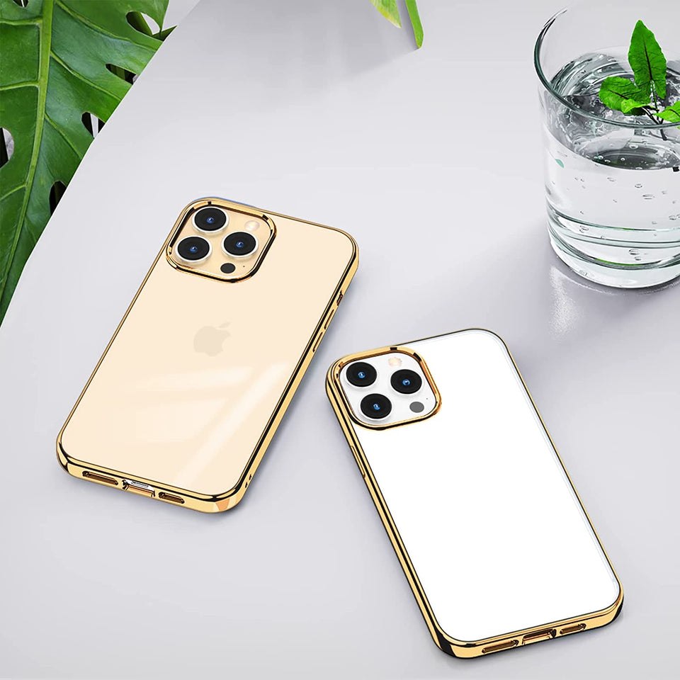 iPhone 16 Series Crystal Clear Chrome Electroplated Bumper Case Cover