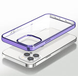 iPhone 16 Series Crystal Clear Chrome Electroplated Bumper Case Cover