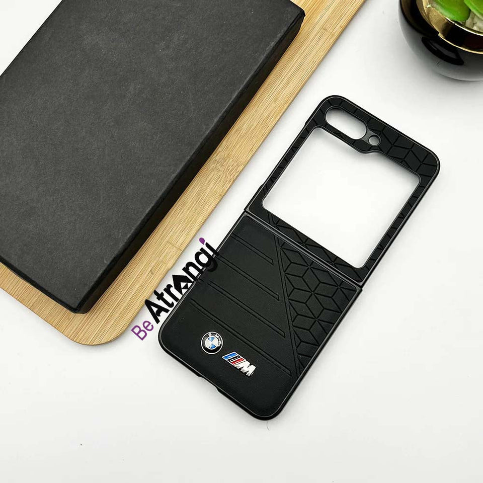 Samsung Galaxy Z Flip 5 BMW Luxury Car Logo Dual Design Case