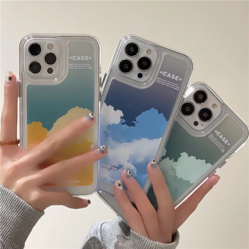 iPhone Multi Color Cloud Silicone Case Cover