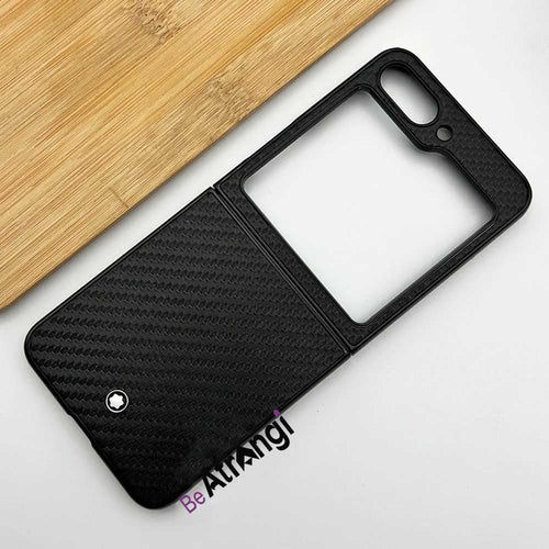 Samsung Galaxy Z Flip 5 PU Leather Carbon Fiber Case