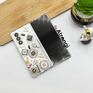 Samsung Galaxy Z Fold 3 CC Make Up Diamond TPU Transparent Case Cover