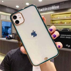 Iphone silicone Green Chrome case