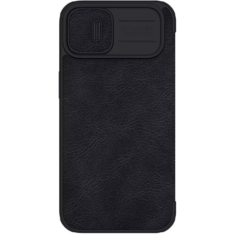 iPhone 13 Camera Protection QIN Leather Flip Case Black