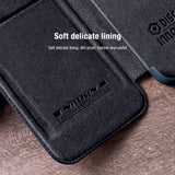 iPhone 13 Camera Protection QIN Leather Flip Case Black