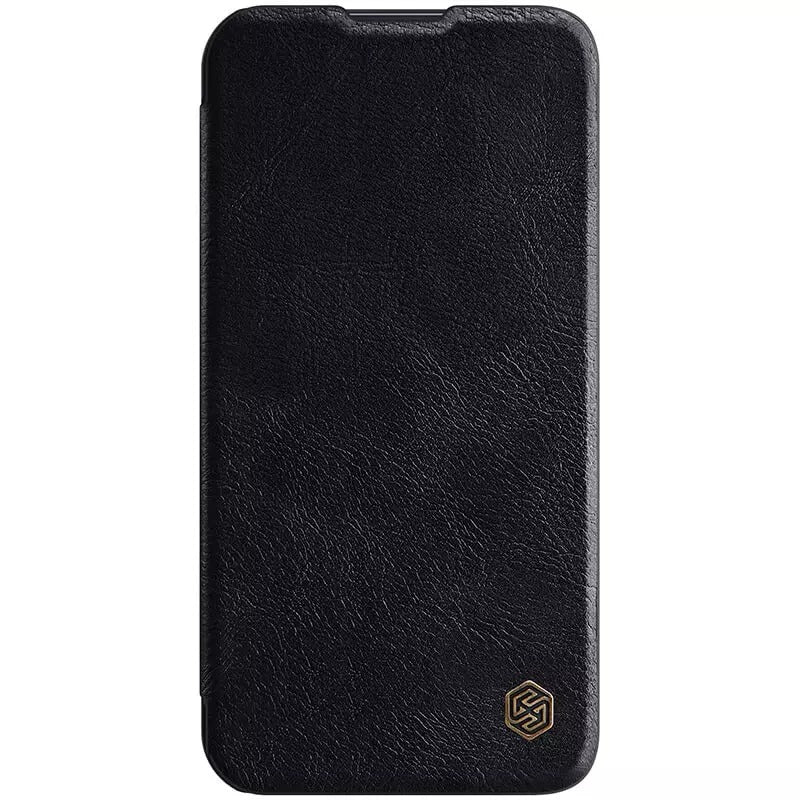 iPhone 14 Pro Max Camera Protection QIN Leather Flip Case Black