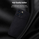 iPhone 14 Pro Max Camera Protection QIN Leather Flip Case Black