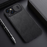 iPhone 13 Camera Protection QIN Leather Flip Case Black