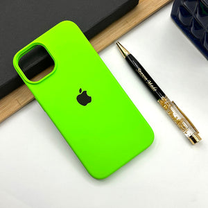 iPhone 16 Series Liquid Silicone Case Cover Neon Green