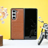 ICON® Galaxy Z Fold5 Wave Style Genuine Leather Case