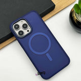 iPhone 15 Series Metal Frame Frosted Matte Finish Magsafe Case Cover