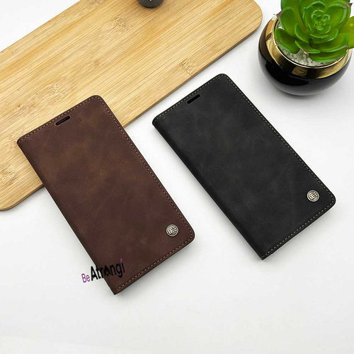 iPhone Premium Pu Leather Flip Case Cover