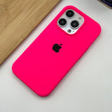 iPhone 15 series liquid silicone case cover in Hot Pink