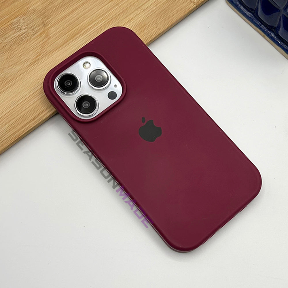 iPhone 16 Series Liquid Silicone Case Cover Marsala