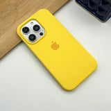 iPhone 15 series liquid Yellow silicone case