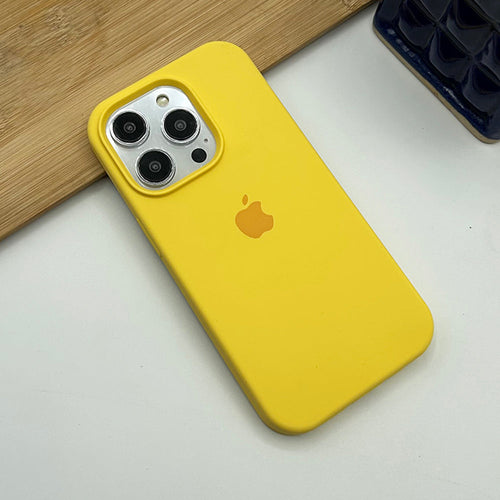 iPhone 15 series liquid Yellow silicone case