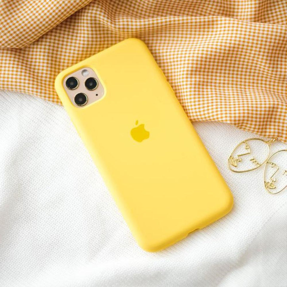 iphone Liquid Silicone Yellow case