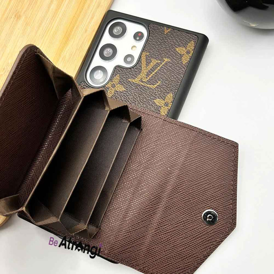 Samsung Galaxy S23 Ultra Luxury Leather Wallet Card Holder Case