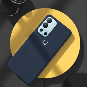 Oneplus Liquid Silicone pacific Blue Case with logo