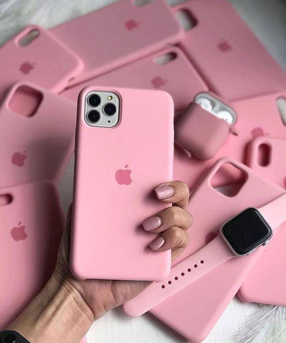 Iphone Liquid Silicone Sleek Premium Back cover case (Luxury edition Pink color)