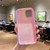 iphone Liquid Silicone Sleek Premium Back cover case (Pride Edition Pink Rainbow Unicorn )